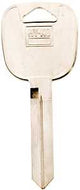 Hy-Ko 11010H78 Key Blank, Brass, Nickel, For: Ford, Lincoln, Mercury Vehicles, H78 Key Number, Pack of 10