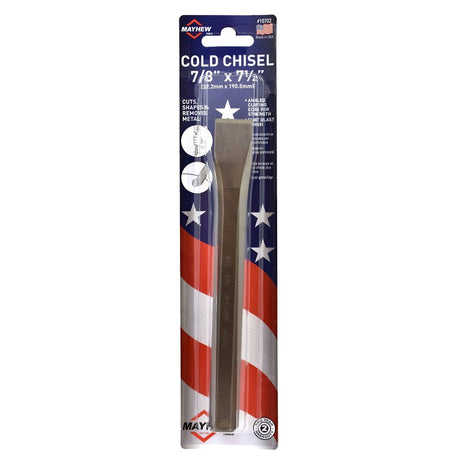 Mayhew 10702 Cold Chisel, 7/8 in Tip, 7-1/2 in OAL, Steel Blade