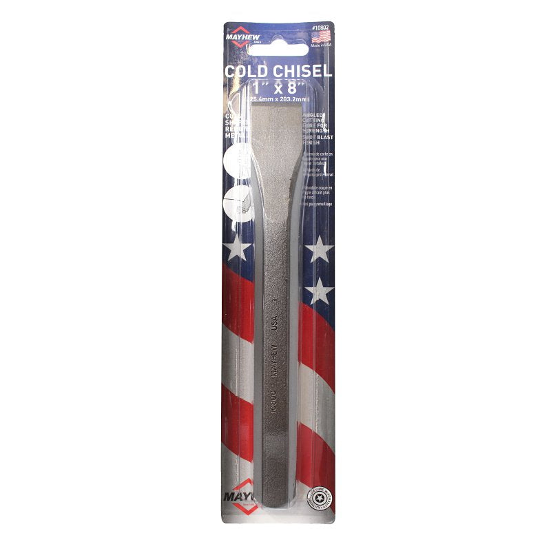 Mayhew 10802 Cold Chisel, 1 in Tip, 10-1/2 in OAL, Steel Blade