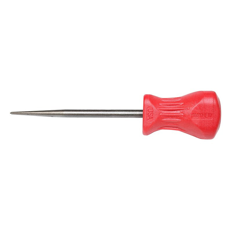 Mayhew 46502 Scratch Awl, 1/4 in Dia Shank, 5-1/2 in L Shank, 10-1/2 in OAL, Rubber Handle, Steel Shank