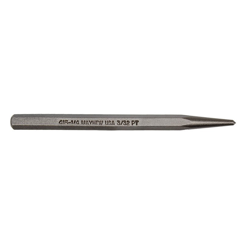 Pro 74102 Center Punch, 1/4 in Tip, 4 in L, Hex Shank
