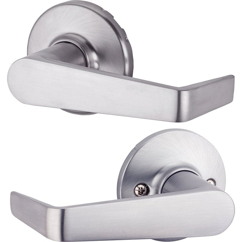 Kwikset 721KNL 26D RCAL UL Passage Door Lock, Lever Handle, Steel, Satin Chrome, 2-3/8, 2-3/4 in Backset