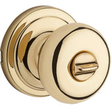 Kwikset Signature Series 730H 3 6AL RCS Privacy Lockset, 2-3/8 in Dia Knob, Hancock, Mushroom Design, Polished Brass