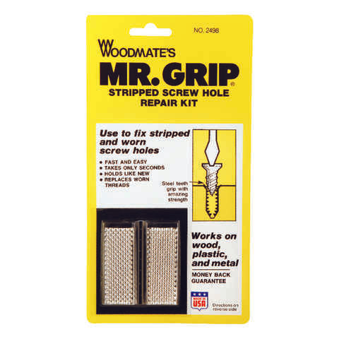 Woodmate Mr. Grip 3/4 in. D X 2 in. L Steel Round Head Screw Hole Repair Kit 1 pk