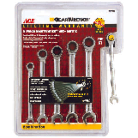 Ace Metric Gearwrench Set 7.89 in. L 6 pc