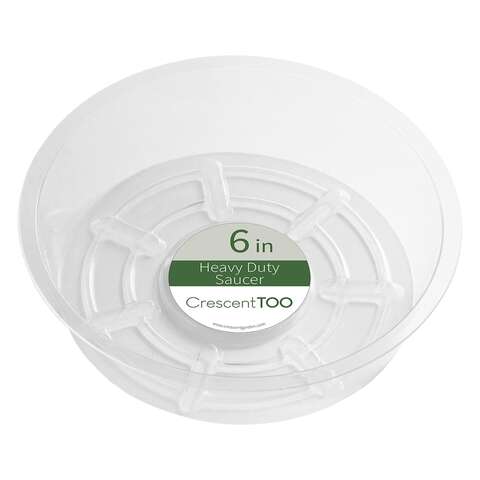 Crescent Garden 1.5 in. H X 6 in. D Plastic Plant Saucer Clear, Pack of 25