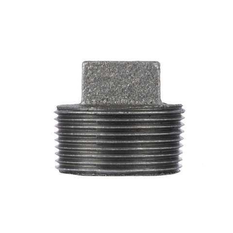 STZ Industries 1-1/4 in. MIP each Black Malleable Iron Plug