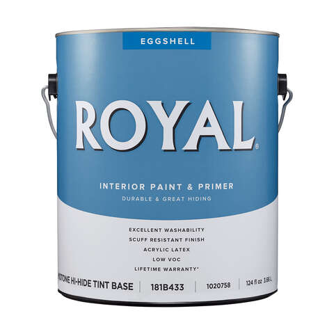 Royal Eggshell Tint Base Mid-Tone Base Paint Interior 1 gal, Pack of 4