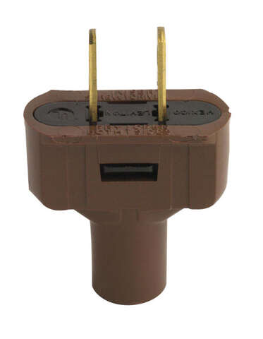 Leviton Residential Vinyl Straight Blade Plug 1-15P 18-2 AWG 2 Pole 2 Wire