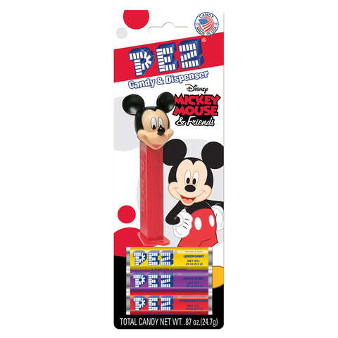 PEZ Mickey and Disney Friends Candy & Dispenser Plastic 1 pk, Pack of 36
