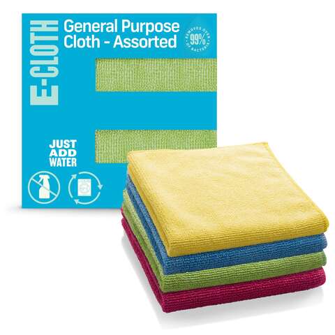 E-Cloth Microfiber Cleaning Cloth 12.5 in. W X 12.5 in. L 4 pk, Pack of 5