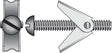 HILLMAN 3/16 in. D X 3 in. L Round Steel Toggle Bolt 2 pk, Pack of 10