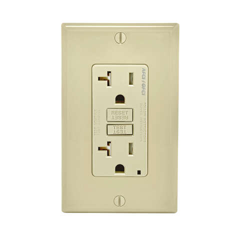 Leviton SmartlockPro 20 amps 125 V Duplex Ivory AFCI/GFCI Dual Function Outlet 5-20R 1 pk