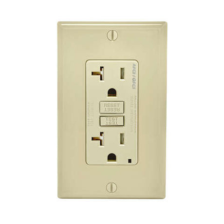 Leviton SmartlockPro 20 amps 125 V Duplex Ivory AFCI/GFCI Dual Function Outlet 5-20R 1 pk