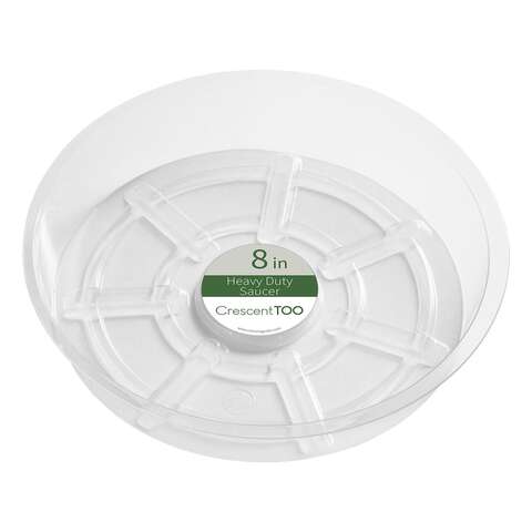 Crescent Garden 1.5 in. H X 8 in. D Plastic Plant Saucer Clear, Pack of 25