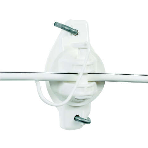Gallagher Wood Post Pin Lock Insulator White
