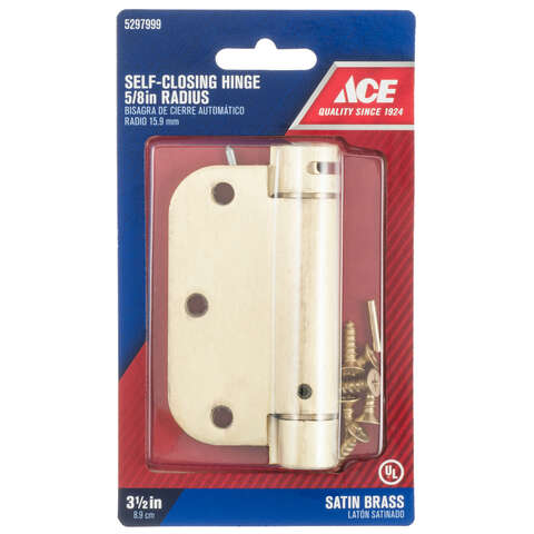 Ace 3.5 in. L Satin Brass Self Closing Hinge 1 pk