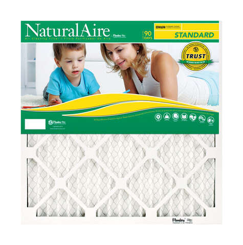 NaturalAire 24 in. W X 24 in. H X 1 in. D Synthetic 8 MERV Pleated Air Filter 1 pk, Pack of 12