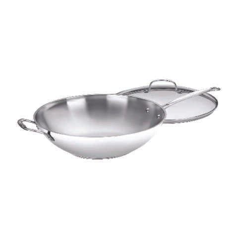 Cuisinart Chef's Classic Stainless Steel Skillet w/Lid 14 in. Silver