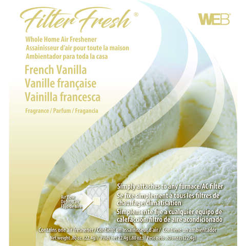 Web FilterFresh French Vanilla Scent Air Freshener 0.8 oz Gel