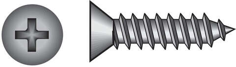 HILLMAN No. 6 X 5/8 in. L Phillips Flat Head Sheet Metal Screws 100 pk