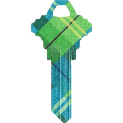 Hillman Wackey Plaid House/Office Universal Key Blank Single, Pack of 6