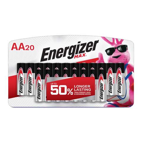 Energizer Max Premium AA Alkaline Batteries 20 pk Carded