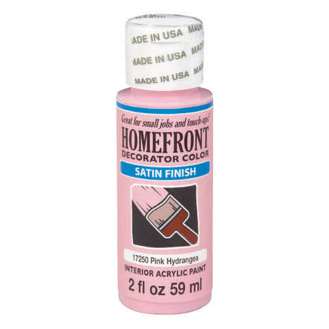 Homefront Satin Pink Hydrangea Hobby Paint 2 oz, Pack of 3