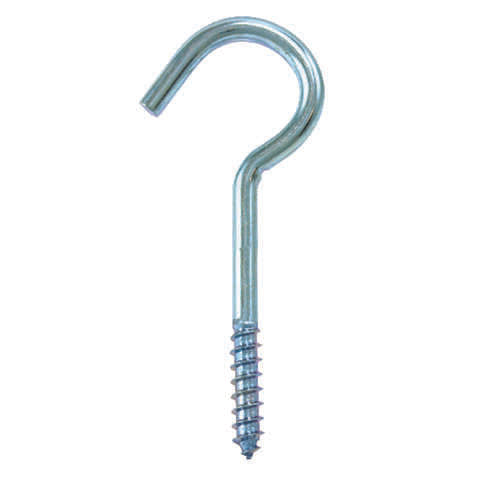 Hampton Small Zinc-Plated Silver Steel 3.88 in. L Ceiling Hook 80 lb 1 pk, Pack of 20