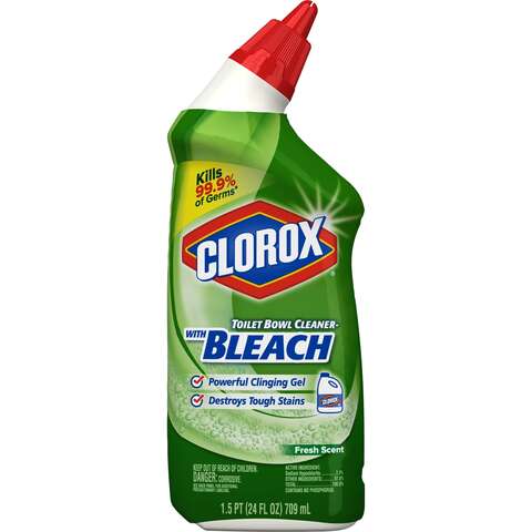 Clorox Fresh Scent Toilet Bowl Cleaner 24 oz Gel, Pack of 12