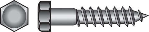 Hillman 3/8 in. X 5-1/2 in. L Hex Zinc-Plated Steel Lag Screw 50 pk