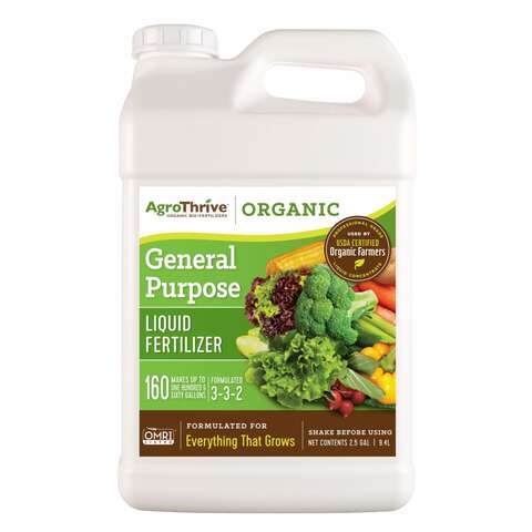 AgroThrive Organic Everything that Grows 3-3-2 General Purpose Fertilizer 2.5 gal