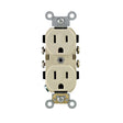 Leviton 15 amps 125 V Ivory Outlet 5-15R 1 pk