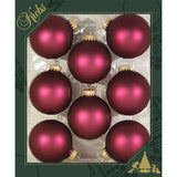 Christmas By Krebs Garnet Velvet Ball Ornament 2-5/8 in., Pack of 12