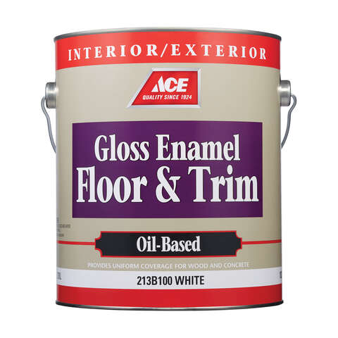 Ace Gloss White Oil-Based Floor Paint 1 gal, Pack of 4