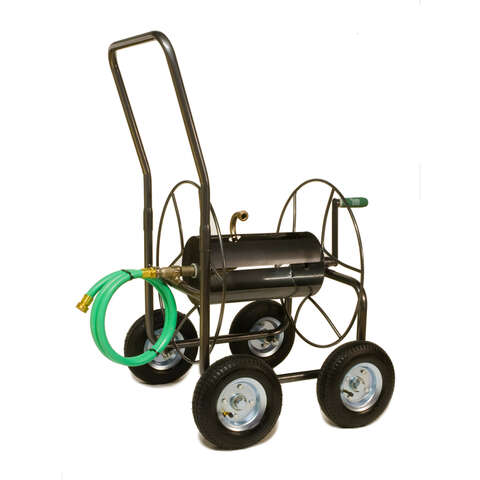 Yard Butler 400 ft. Silver Wheeled Hose Reel Cart