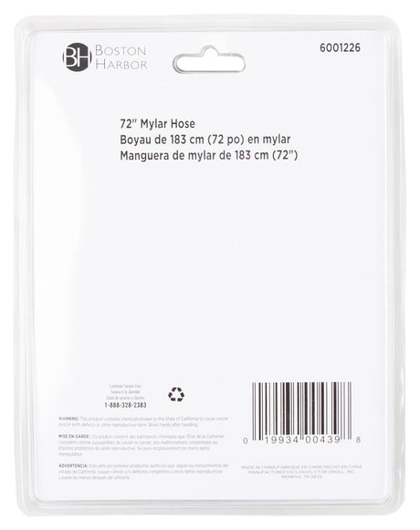Boston Harbor B1101CP Shower Hose, 15/16 in Connection, 1/2-14 NPSM, Mylar