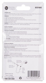 Boston Harbor B1105WH Swivel Ball Joint Shower Bracket, Plastic, White, For: Handheld Shower Head