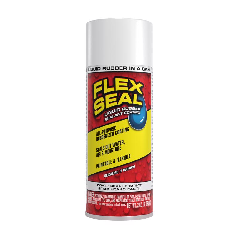 Flex Seal Family of Products Flex Seal MINI White Rubber Spray Sealant 2 oz, Pack of 12