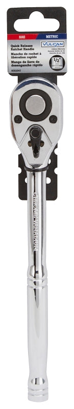 Vulcan TR0012 Quick Release Ratchet Handle, 9-1/2 in OAL, Chrome