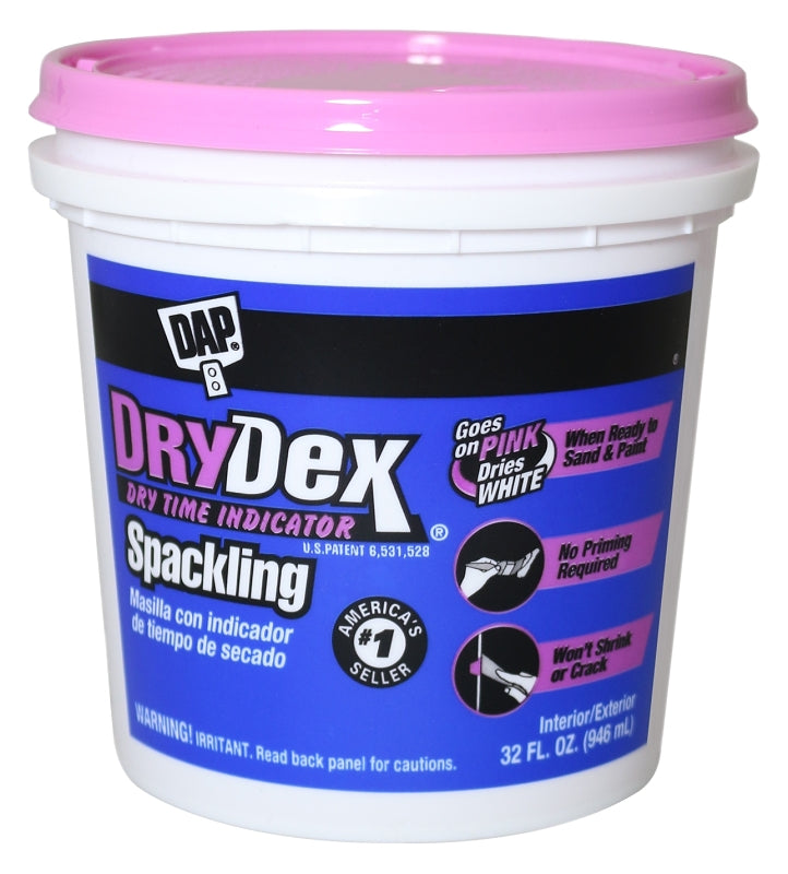 DAP 12330 Spackling, Latex Base, White, 32 fl-oz Tub