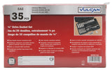 Vulcan TS1035 Socket Set, Chrome Vanadium Steel, Chrome