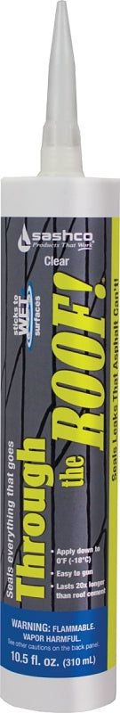 Sashco 14010 Cement and Patching Sealant, Clear, Liquid, 10.5 oz Cartridge