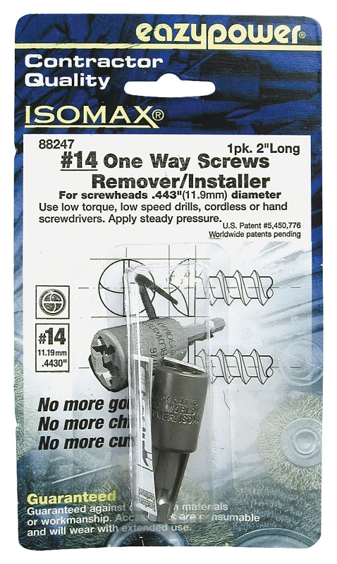 Eazypower 88247 One Way Screw Remover, #14 Bolt/Screw, HSS