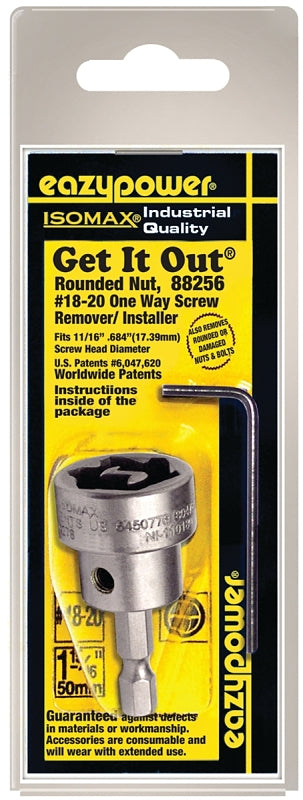 Eazypower 88256 One Way Screw Remover, #18 to #20 Bolt/Screw, HSS