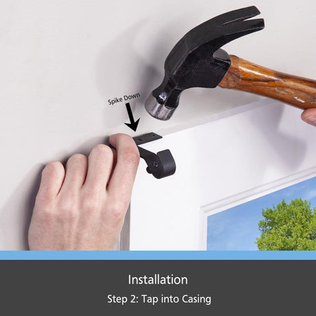 Kenney Fast Fit Matte Black Curtain Rod Bracket 5/8 in. L