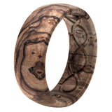 Groove Life Mens Original Nomad Burled Round Brown/Black Ring Silicone Water Resistant Size 10