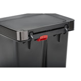 Rubbermaid Premier Series III 13 gal Gray Plastic/Stainless Steel Step On Trash Can, Pack of 4