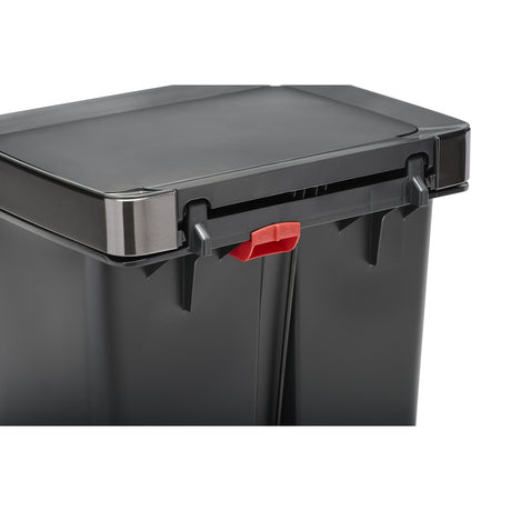 Rubbermaid Premier Series III 13 gal Gray Plastic/Stainless Steel Step On Trash Can, Pack of 4