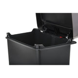 Rubbermaid Premier Series III 13 gal Gray Plastic/Stainless Steel Step On Trash Can, Pack of 4